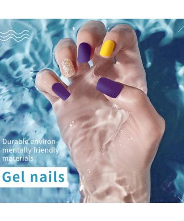 16 Pieces Semi Cured Gel Nail s for Women Gel Nail Sticker Long Lasting Gel Nail Wraps with Soft Glossy Gel Finish BSG0302 - Buy Online on GoSupps.com