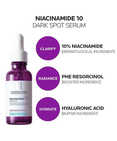 La Roche Posay Niacinamide 10% Face Serum for Brightening and Anti-Aging, Reduces Dark Spots and Uneven Skin Tone - Buy Online on GoSupps.com