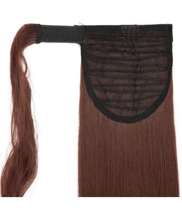Straight Wrap Around Ponytail Clip In Hair Extensions 23" Inch/58CM Silky One Piece Long Hairpiece For Women Beauty - Dark Auburn 23 Inch Dark Auburn - Buy Online on GoSupps.com