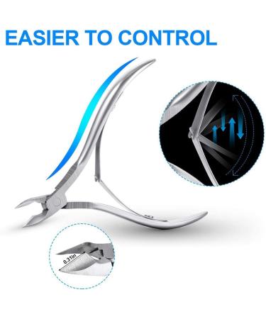RIYAN 8 Pieces of Stainless Steel Cuticle Trimmer Pointed Blade Removal Scissors Nails and Toenails Manicure Tool - Buy Online on GoSupps.com