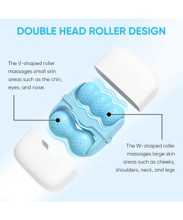 2-in-1 Face Ice Roller - Reduces Puffiness, Migraine Pain Relief - Skin Care - Buy Online on GoSupps.com