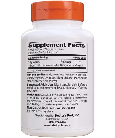 Doctor's Best Silymarin 150 mg - 120 Veggie Caps for Liver Support - Buy Online on GoSupps.com