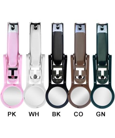 Nail Clippers with Magnifying Glass Stainless Steel Fingernails & Toenails Clippers for Elderly Professional Nail Trimmer Reduce Eye Strain & Easy Grip (Brown) - Buy Online on GoSupps.com