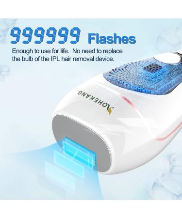 AOHEKANG At-home Laser Hair Removal for Women - IPL Hair Removal Device with ICE Technology - Permanent & Painless Hair Remover for Facial, Armpits, Bikini, and Legs - Upgraded to 999,999 Flashes - White - Buy Online on GoSupps.com