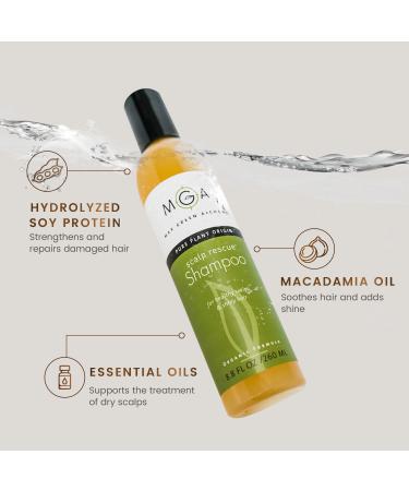 MGA Vegan Hair Shampoo - Organic Lemon Tea Tree Formula for All Hair Types | Natural Herbal Scent | Paraben, Silicone & Sulfate Free | Dandruff Shampoo 8.8 Fl Oz | Unisex - Buy Online on GoSupps.com
