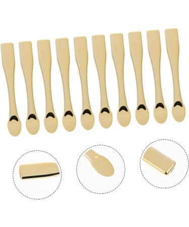 Baluue 50 Pcs Mask Spoon Mini Mask Applicator Face Cream Applicator Mini Skin Care Spatula Makeup Minis Abs 6X1X0.3CMx5pcs Goldenx5pcs - Buy Online on GoSupps.com