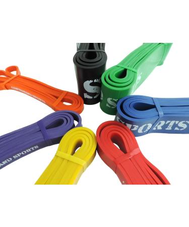 7419 41in Loop Elastic Resistance Bands - Weight Lifting Powerlifting & Yoga Stretch Bands for Gym Home & Travel (Orange - Buy Online on GoSupps.com