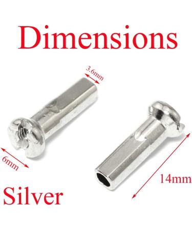 Pro Bamboo Kitchen 36pcs Silver Wheel Spoke Nipples | 14mm Spoke Caps for 14G Mountain Road Bicycles - Buy Online on GoSupps.com