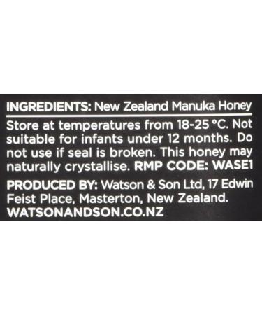 Watson & Son Black Label Manuka Honey Mgs5+ (Mgo100) 250G - Buy Online on GoSupps.com