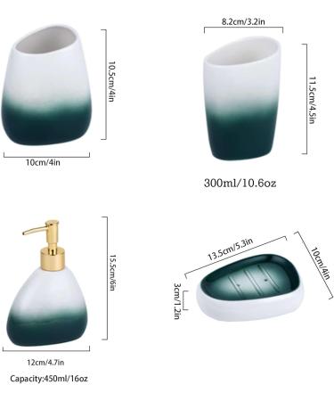 Bathroom soap dispenser handwash dispenser bottle/Gradientl Bathroom Sets Accessories Complete Ceramic Bathroom Essentials For New Home Bathroom Decor Sets-green-5 set (Color : Brown Size : 5 se 5 set Brown - Buy Online on GoSupps.com