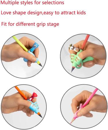 TSKDKIT Writing Aid for Children & Adults | Correct Handwriting Tool for Left & Right Handed | Pencil Grip Holder for Better Control - Buy Online on GoSupps.com