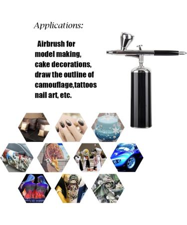 Paint Sprayer Rechargeable Airbrush Kit High Pressure Electric Mini Handhold Cosmetics Air Brush Scale Models Makeup Nail Art Compressor Set for Painting Ceilings Fences cabinets Part a Black - Buy Online on GoSupps.com