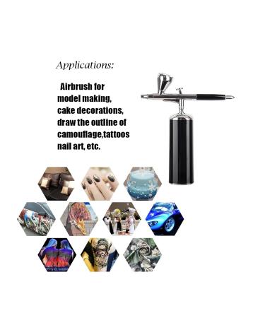 Portable Airbrush with Compressor Set Multi Functional Safe Big Capacity Ink Cup Spray Gun Cleaning Kit Sunless Tanning Barber (Size : Part A Black) - Buy Online on GoSupps.com