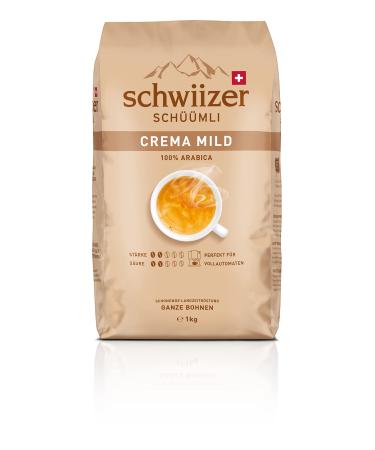 Schwiizer Sch mli Mild Medium Roast Whole Coffee Beans 1kg - Intensity 1/5 - UTZ certified Schwiizer Sch mli Mild Single