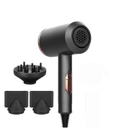 Portable Travel Hair Dryer 1800w Ionic Hair Dryer with 3 Styling Nozzles and Bass Noise Reduction for Smooth Operation Gentle Care of Hair for Home Travel Dormitory