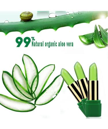 Aloe Vera Lipstick Set - Long Lasting, Moisturizing & Color Changing (3 Pcs) - Buy Online on GoSupps.com