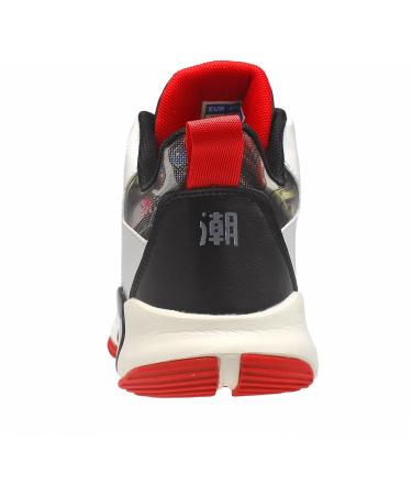 HSNA Basketball Shoes for Kids - Velcro Sports Shoes Boys Size 30-40 (36 EU) Black Red | International Shipping Available - Buy Online on GoSupps.com