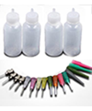 (NationinFashion) 4 Henna Jagua Applicator 1 oz Bottle with 16 Tips.