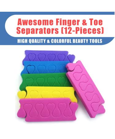 New8Beauty Toe Separators Toe Spacers Variety Colors Series (12 Pairs) - Nail Polish Pedicure Manicure Supplies - Stocking Stuffers for Women - Nail Spa Party (Multicolors 12-Pairs) - Buy Online on GoSupps.com