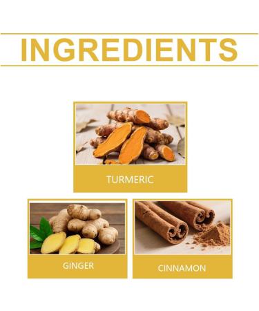 Turmeric Ginger Cinnamon Tea Natural Ingredient No Sugar and Caffeine Free Turmeric Ginger Cross Blend Natural Health Tea 14x20cm for Immune Support Sleep Morning Stress Relief - Buy Online on GoSupps.com