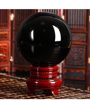 1Pcs Natural Black Obsidian Ball Crystal Stone Sphere Minerals Specimen Suitable for Home Raw Stones and Minerals Stone Mineral Specimen (Size : 60-65mm) - Buy Online on GoSupps.com