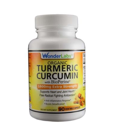 Wonder Laboratories Organic Turmeric Curcumin with BioPerine 90 Capsules