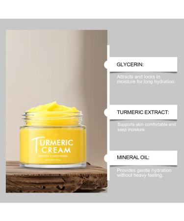  JASUBAI Turmeric anti-aging cream moisturizer for face and body brightening and hydrating cream to reduce wrinkles and puffiness evens skin tone improves dry and dull skin (2) - Buy Online on GoSupps.com