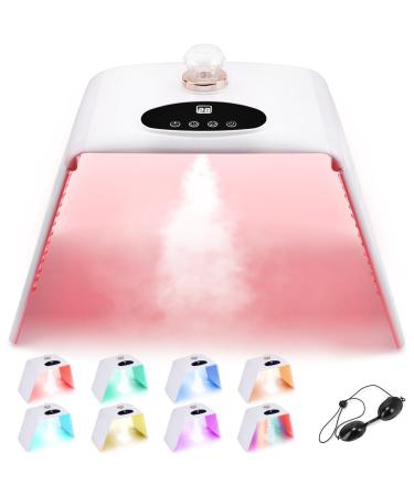 LED Face Light Therapy Mask: Spray LED Face Mask - Fold Design Red Light Therapy - LED Mask Light Therapy - 7 Colors