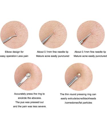 NIUTA Blackhead Remover Tool Kit - Acne Needle Extractor for Facial Cleaning - Silver (Pack of 4) - Buy Online on GoSupps.com