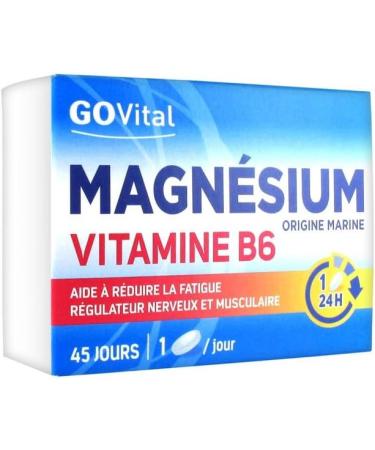 Govital Magnesium Vitamin B6 - Marine Origin - Nervous and Muscular Fatigue - 3 Boxes of 45 Tablets - Buy Online on GoSupps.com