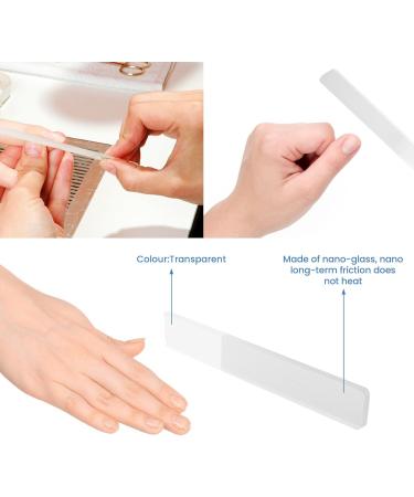 Berichw Glass Nail Shiner - Nano Glass Nail Files Crystal Nail Buffer Shine Polisher For Natural Fingernails Toenails - Buy Online on GoSupps.com