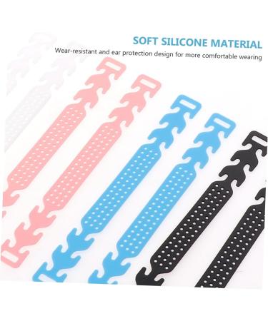 BUIFULSIC 10-Pack Mask Ear Rope Loops & Extension Hooks - Light Blue & White Mask Strap Buckles & Accessories for Comfort - Buy Online on GoSupps.com