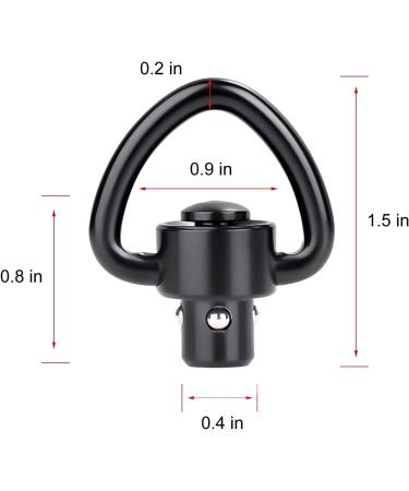 EAmber QD Sling Swivel Mount 2 Point Sling Quick Detach/Release - Pack of 2 - Buy Online on GoSupps.com