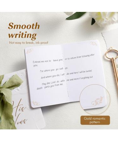 His and Hers Vow Books with Silk Ribbons - Wedding Keepsake Gift for Bride and Groom | 28 Pages Gold Gilded Set of 2 (Green) - Perfect Wedding Essential - Buy Online on GoSupps.com