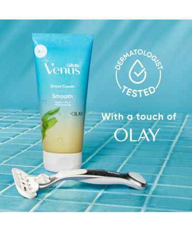 Gillette Venus Smooth + Olay Shaving Cream for Women 3 Count 6 oz - Buy Online on GoSupps.com