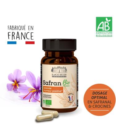 BLANCHE BRESSON - Safran Bio Safr Inside - Humeur Positive & S r nit - Extrait Brevet Tech'care Extraction - Dosage Optimal 30mg - 30 G lules - Cure 30 Jours - Fabriqu en France 30 unit (Lot de 1) - Buy Online on GoSupps.com