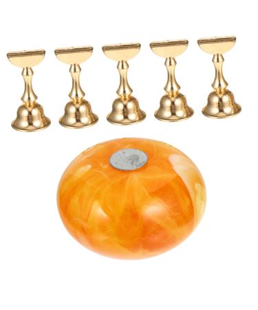 FRCOLOR 1 Set manicure practice base DIY nail art stand nail stand holder nail stand display manicure practice holder Nail Art Tip Holder nail tip stand practice tools resin Acrylic 3.5x3.5cm Amber