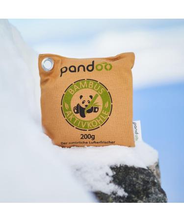 Pandoo Bamboo Air Freshener with Activated Carbon | 2x200g Dehumidifier & Smell Remover for Home & Car - Buy Online on GoSupps.com