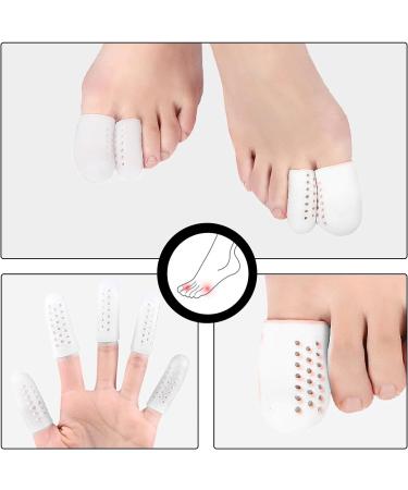 Ninnyi 12pcs Silicone Finger Protectors Breathable Big Toe Gel Caps Covers for Men Women(S/M/L) - Buy Online on GoSupps.com