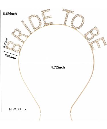 Rhinestone Bride Headband - Wedding Tiara Hair Band for Bachelorette & Bridal Shower - Buy Online on GoSupps.com