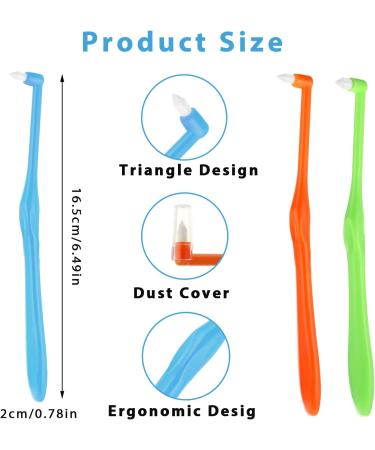 TIESOME Single End Tufted Toothbrush | 5 Pcs Interdental Tooth Cleaner for Orthodontic Detail | Tapered Trim for Precision Cleaning - Buy Online on GoSupps.com