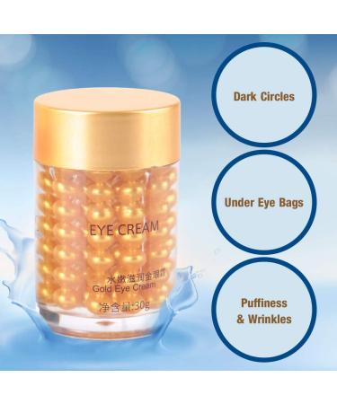 Gold Collagen Eye Cream 30g | Anti-Aging Serum for Dark Circles & Puffiness | Brightening & Moisturizing Treatment for Wrinkles & Eye Bags - Buy Online on GoSupps.com