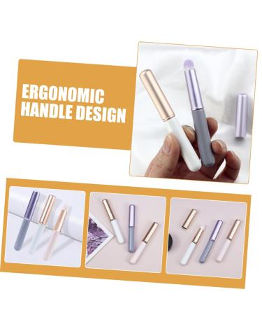 3pcs Lip Makeup Brush Set - Contour Concealer & Smudge Brushes for Women | Aluminum Tube | Perfect for Beauty Makeup Bag - Buy Online on GoSupps.com