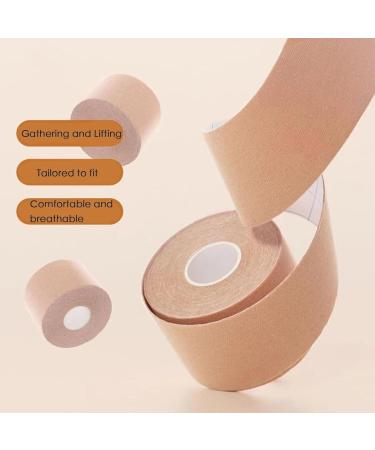 2 Rolls Kinesiology Tape - Waterproof Athletic Tape for Pain Relief & Joint Support | 20 Precut Strips | Muscle Injury Prevention (Beige - Buy Online on GoSupps.com