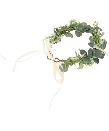 Floral Headpiece Floral Crown Eucalyptus Wreath Artificial Green Garland Headbands Eucalyptus Wreath for Seaside Vacation Photo Props - Buy Online on GoSupps.com