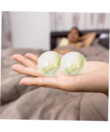 Lurrose Gymnastics Ball Set - 3 Jade Hand Exercise Balls for Forearm Strength Fitness & Relief | Marble Baoding Lantian Jade | 3.5cm - 3 Colors - Buy Online on GoSupps.com