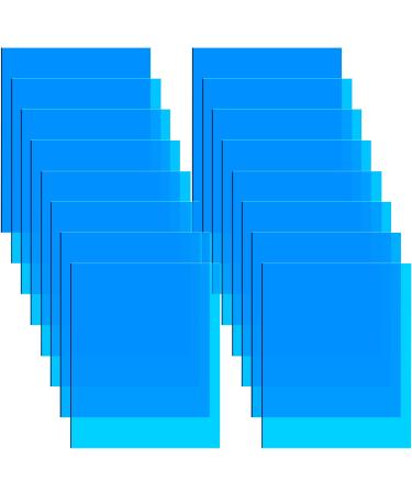 14 Pieces Colored, Gel Filter Correction Transparency Reading Color Film Lighting Filter Correction Plastic Sheet, 10.6 x 8.2 Inch (Blue)