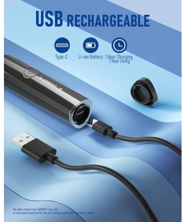 SUPRENT Nose Hair Trimmer for Men 2-in-1 Personal Trimmer-USB-C Rechargeable Nose Trimmer-Painless Hair Removal with IPX7 Waterproof Wet/Dry-Precision Painless Eyebrow Facial Hair Trimmer Kit - Buy Online on GoSupps.com
