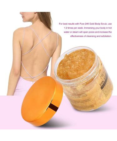 24k Gold Exfoliator Body Scrub Ultra Moisturizing Facial Scrub & Exfoliating Body Scrub With Collagen And Stem Cell Infused Collagen And Stem Cells Blackheads Acne Scars  - Buy Online on GoSupps.com
