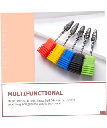 HONMEET Nail Polisher Specialty Tools Russian Manicure Drill Bits Nail Drill Tips Drill Bits Heads Cuticle Sanding Brocas Para Drill Nails Manicure Salon Supplies Kit Tungsten Steel Alloy 7x1.3cm As Shown 1 - Buy Online on GoSupps.com